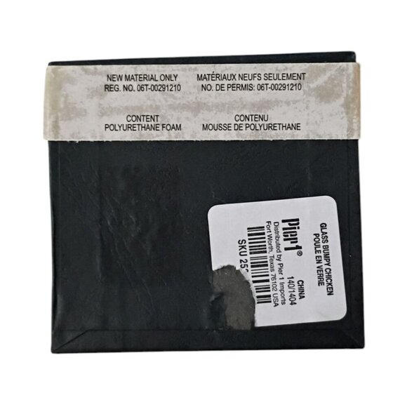 Pier 1 Blown Glass Blanche the Bumpy Chicken Blue Purple Sparkle Decor Figurine - Picture 2 of 9